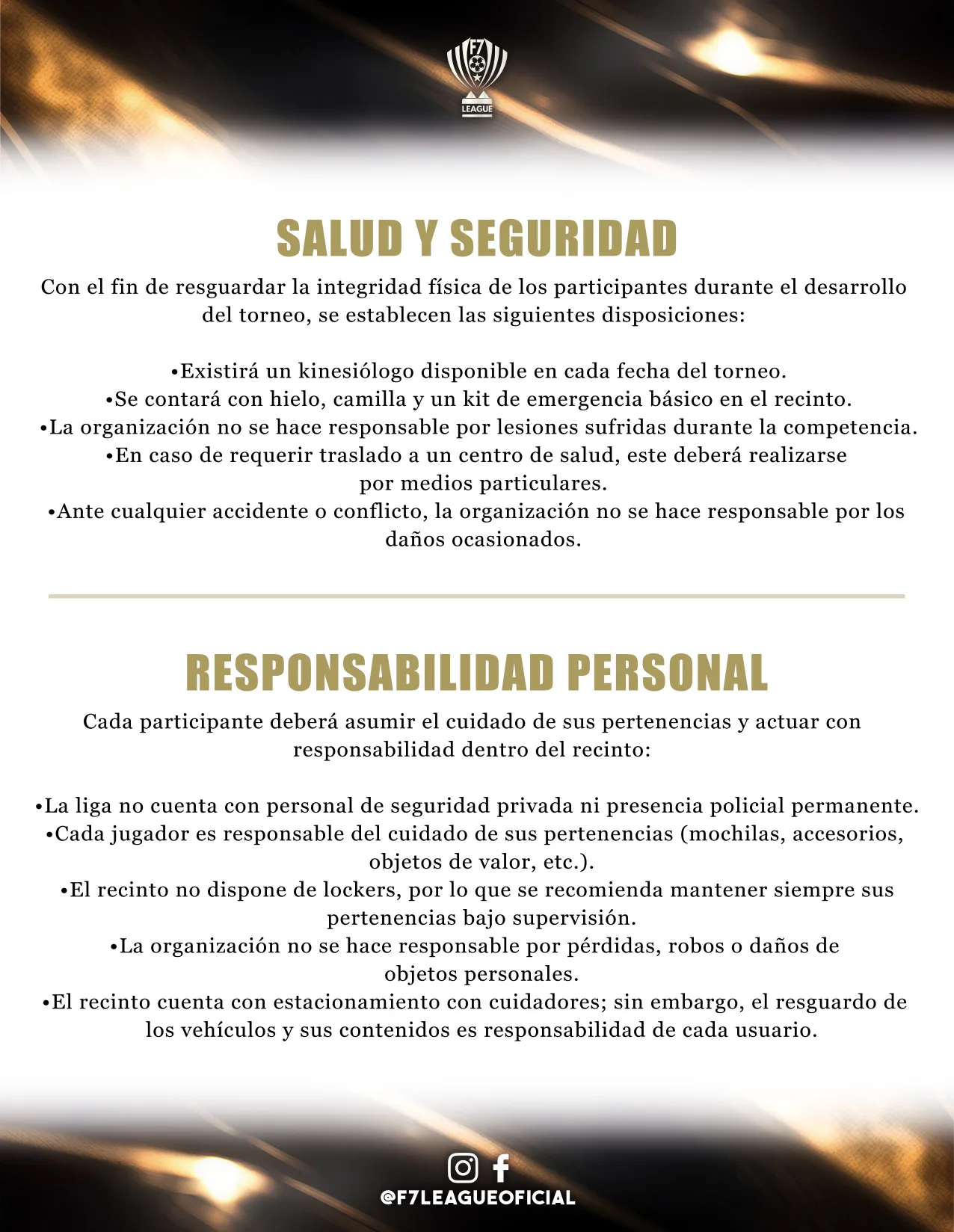 Reglamento oficial de F7 League — página 16 de 17